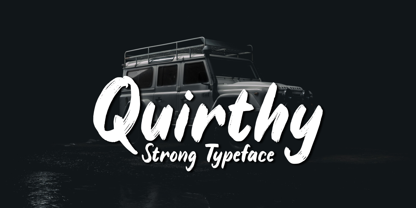 Beispiel einer Quirthy-Schriftart #1